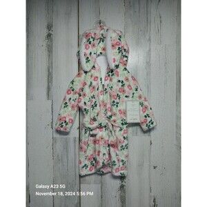 Modern Baby Pink Floral Bunny Ears Robe Size 0 To 9 Months
